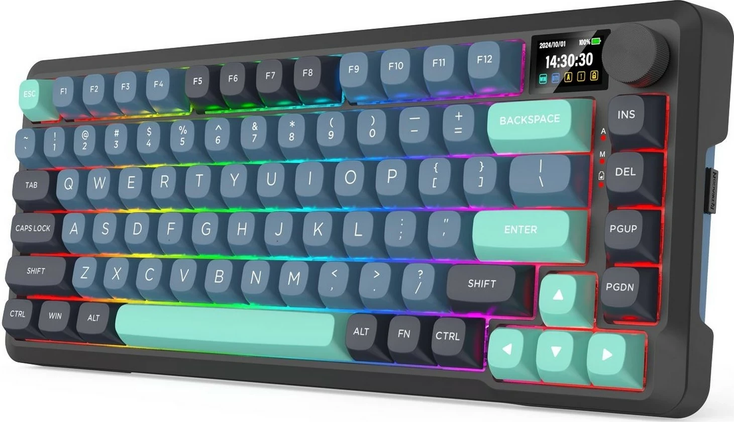 Mekančna tipkovnica Behemoth Redragon K724GBG-RGB-PRO, RGB, brezžična/žična, siva