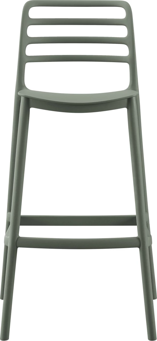 Barski stol iz polipropilena SNOD FH6099.07 olivno zelene barve 37,2x50x101,5H cm