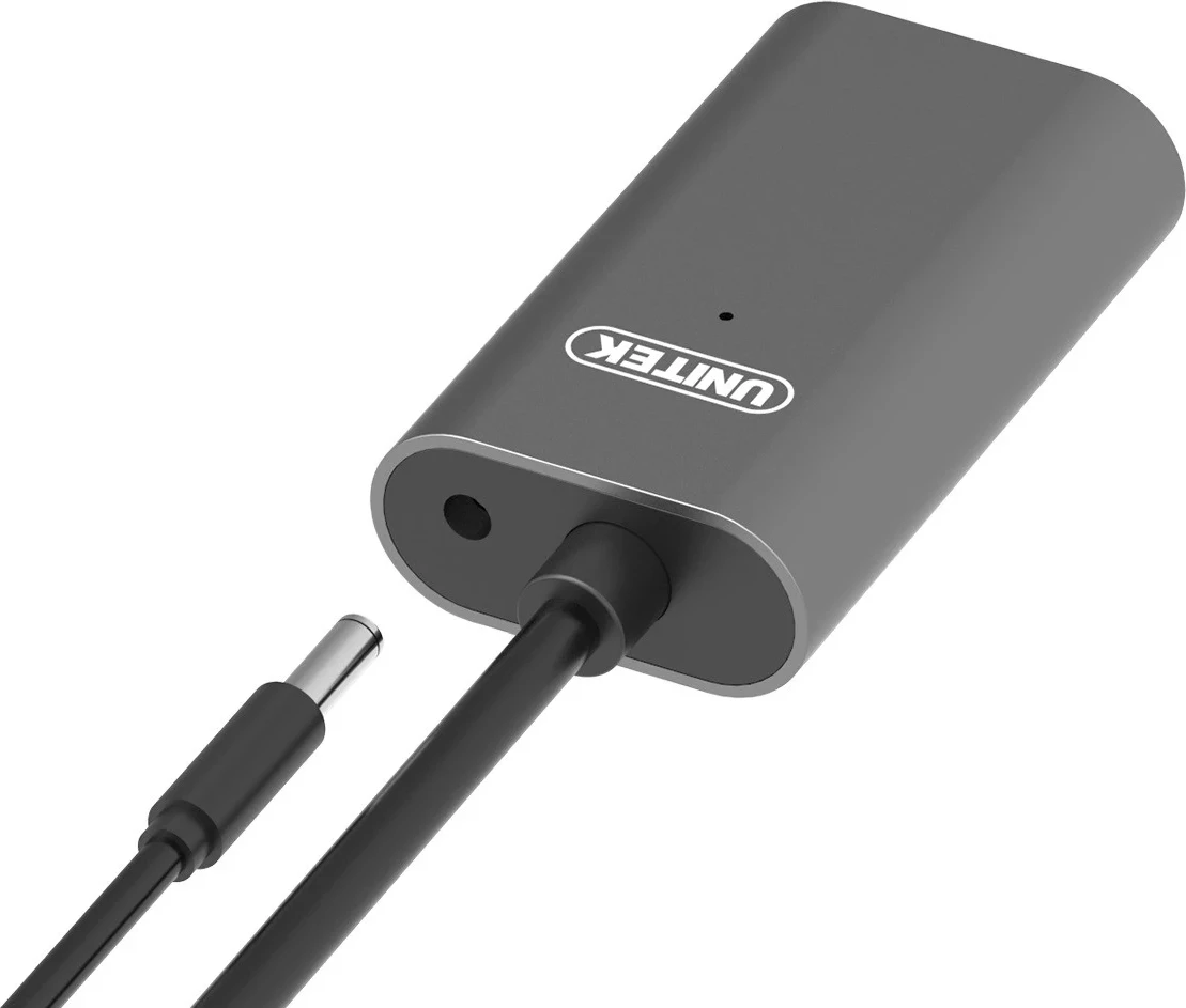 Aktivni USB-C kabel Unitek, črno-srebrn, 5,0 m