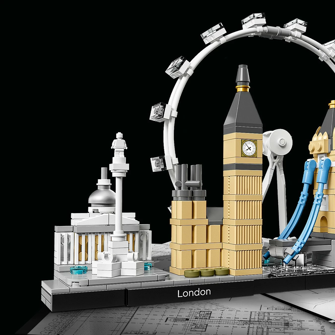 Model Londona, set LEGO Architecture London 21034, 468 kosov, večbarven