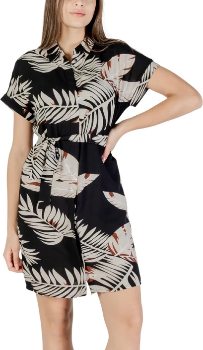 Obleka Vero Moda za ženske, bež