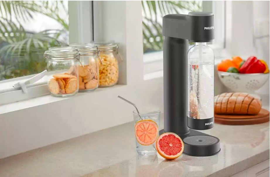 Gazator vode, Philips ADD4901BK/10, plastika, 1 L, črn, z CO2 jeklenko Gazator vode, Philips ADD4901BK/10, plastika, 1 L, črn, z CO2 jeklenko