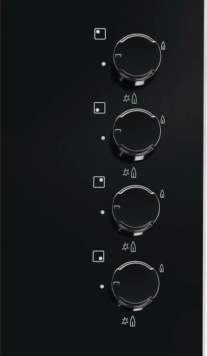 Gospodinjska plinska plošča Electrolux EGG6407K, 4 kuhališča, steklo, črna