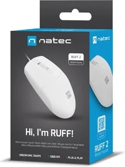 Maus z žico Natec Ruff 2, bel