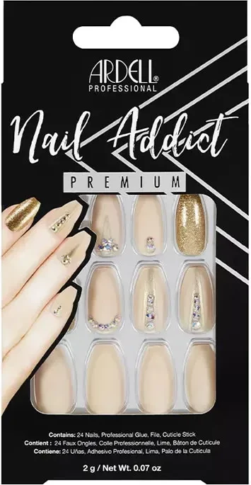 Umetni nohti Nail Addict Nude Jeweled, Ardell, unisex