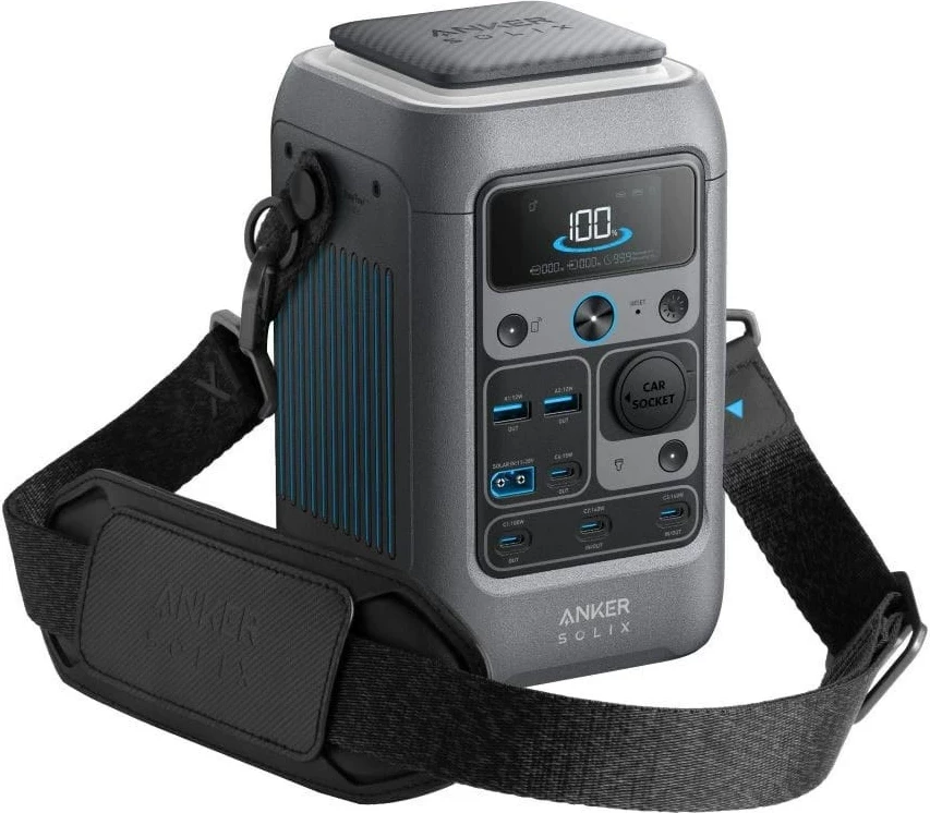 Prenosna energijska postaja, Anker Solix C300X, 300 W, 288 Wh, črna