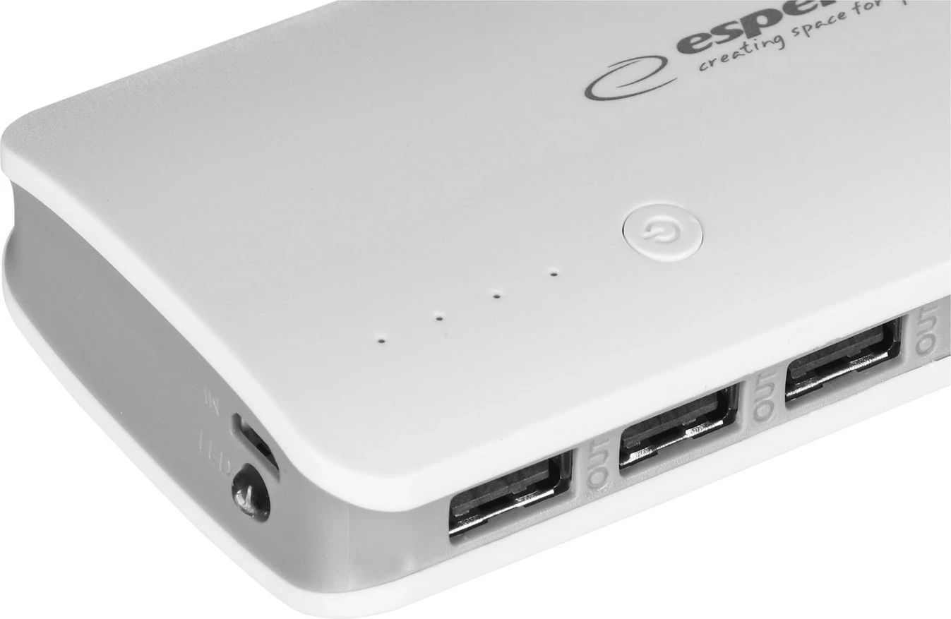 Prenosna polnilna naprava Radium Esperanza EMP106WE, 8000 mAh, bela/siva