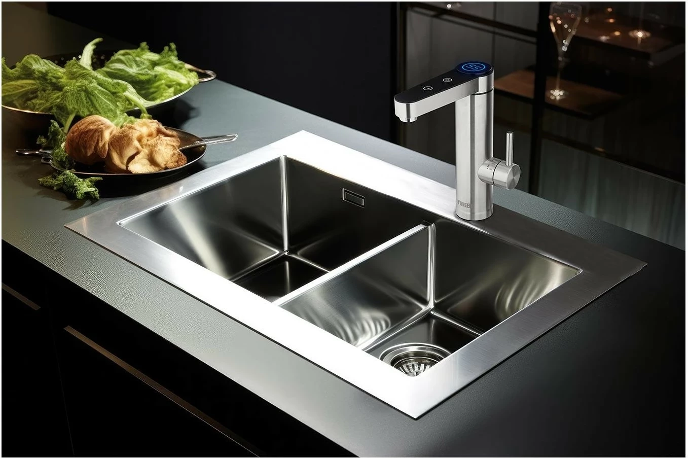 Električna pipa za vodo N'OVEEN IWH960, LED zaslon, inox, IPX4, srebrna