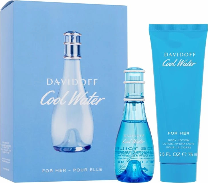 Set Eau de Toilette in negovalno mleko za telo Davidoff za ženske 30 ml + 75 ml
