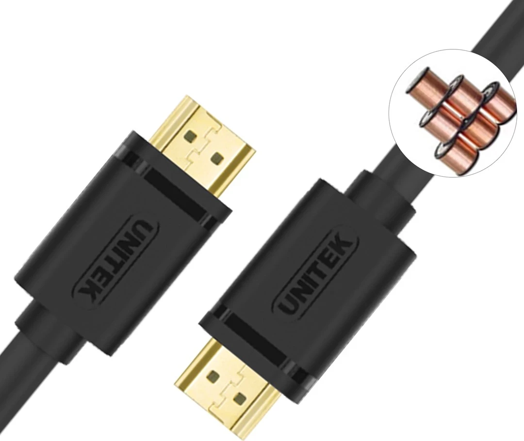 HDMI kabel Unitek Y-C138M, HDMI tip A, 2 m, črn