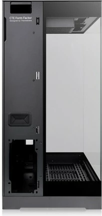 Midi tower računalniško ohišje s kaljenim steklom, Thermaltake CTE E550 TG, ATX/E-ATX, USB-C, 8 ležišč za diske, črno