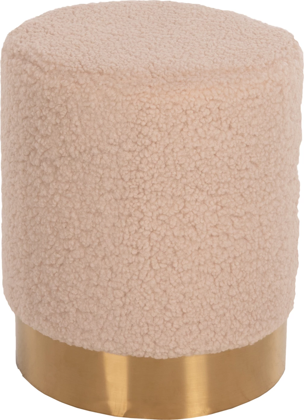 Stolček LEVY FH8408.20 iz boucle tkanine ecru-zlata osnova Φ35x42Hcm