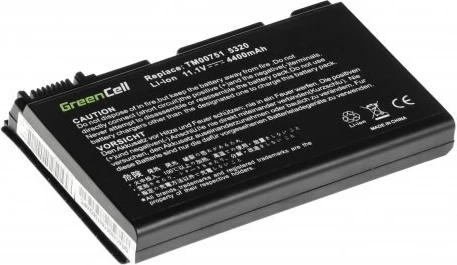 Baterija za prenosnik Green Cell AC08 za Acer, 4400 mAh, 11,1 V, črna