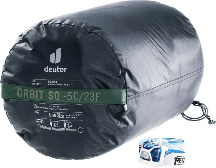 Spalna vreča Deuter Orbit SQ -5, sintetična, +6°C, ivy/ink
