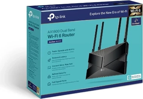 Brezžični usmerjevalnik Archer AX23 TP-Link, dvopasovni 2,4 GHz / 5 GHz, črn