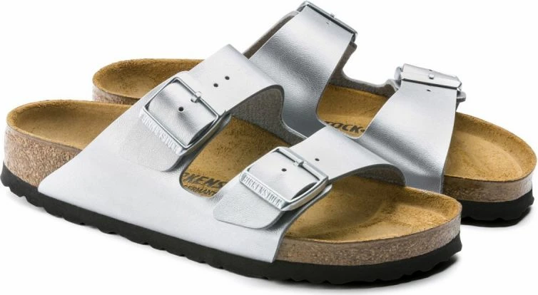 Flip-flop papuče Birkenstock Arizona BF W 1012283, sivo/srebrne