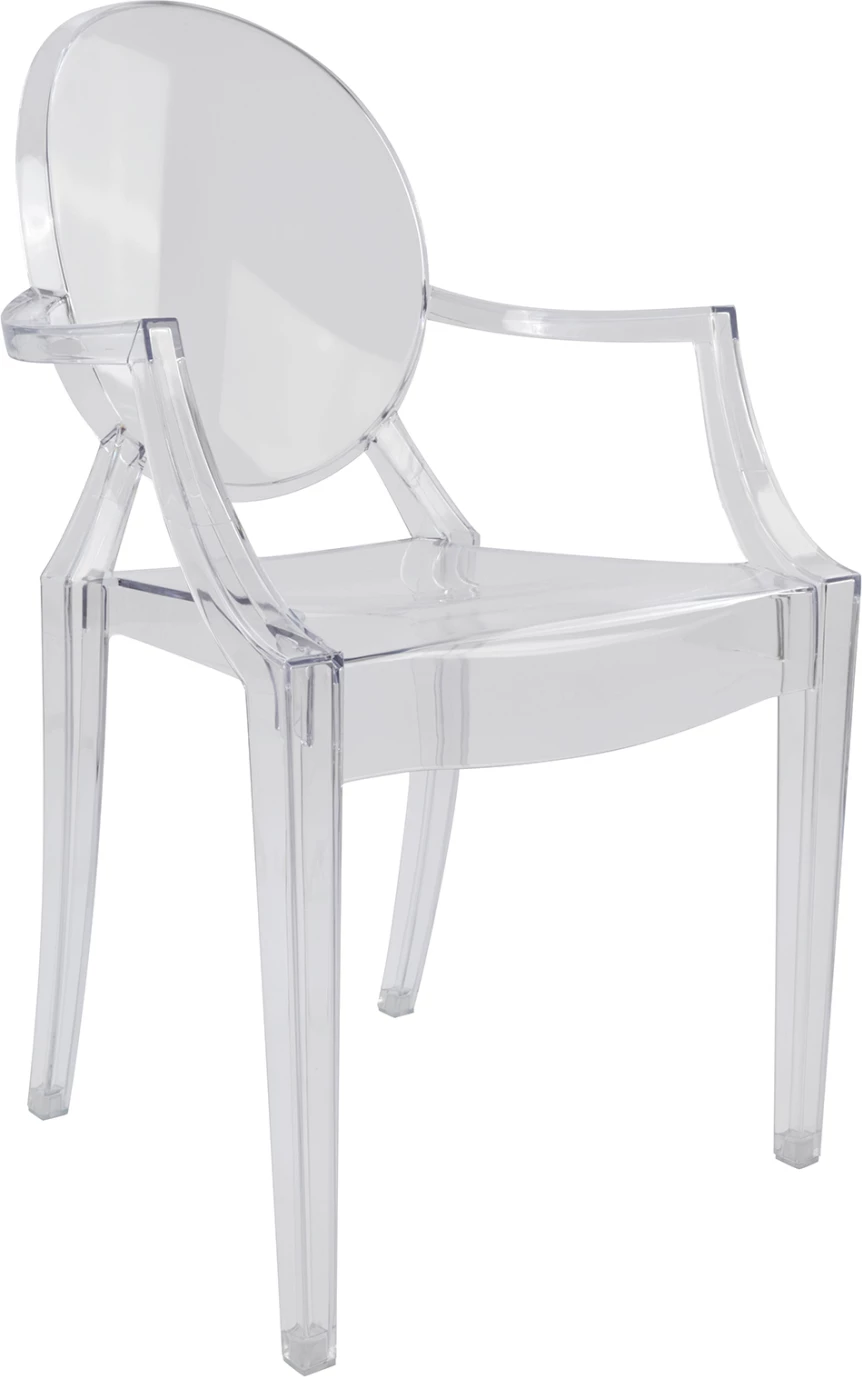 Akrilni stol s prozornimi nasloni za roke Aramis FH0169 52,2x56,5x92cm, set 4 kosov