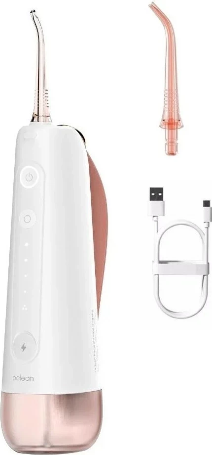 Irigator za zobe Oclean W10, 2 glavi, bel-roza
