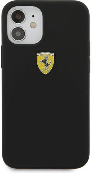 Ovitek Ferrari FESSIHCP12SBK za iPhone 12 mini 5,4", silikon, črn