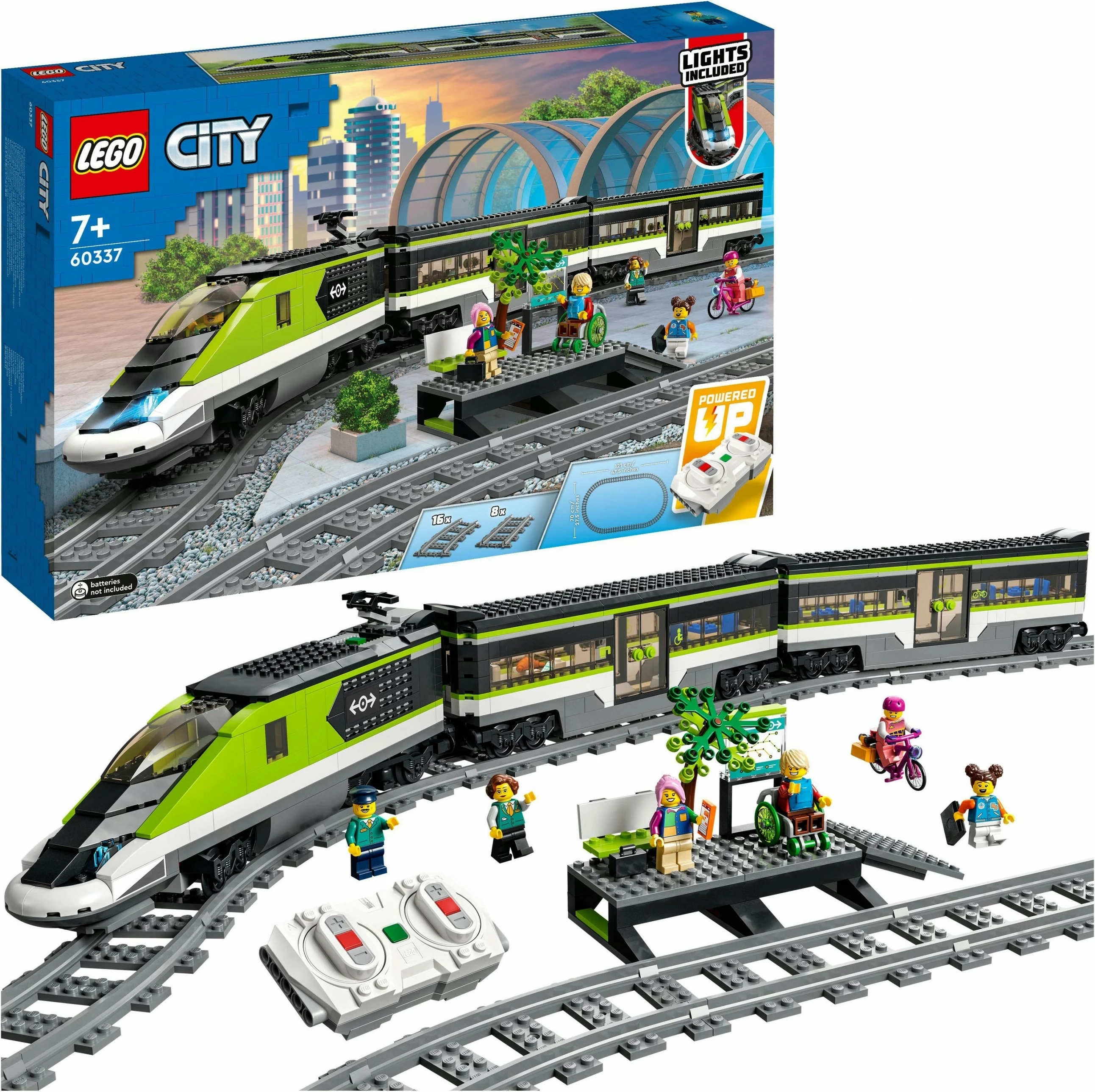 Set gradnje železniški potniški vlak LEGO City Express, 7+, plastika, 764 delov, večbarven