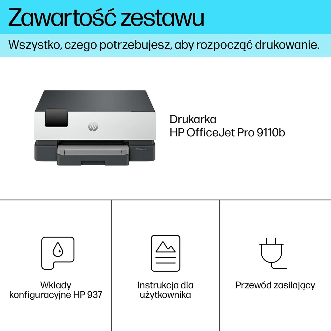 Barvni tiskalnik HP OfficeJet Pro 9110b brezžičen, dvostranski tisk, siva