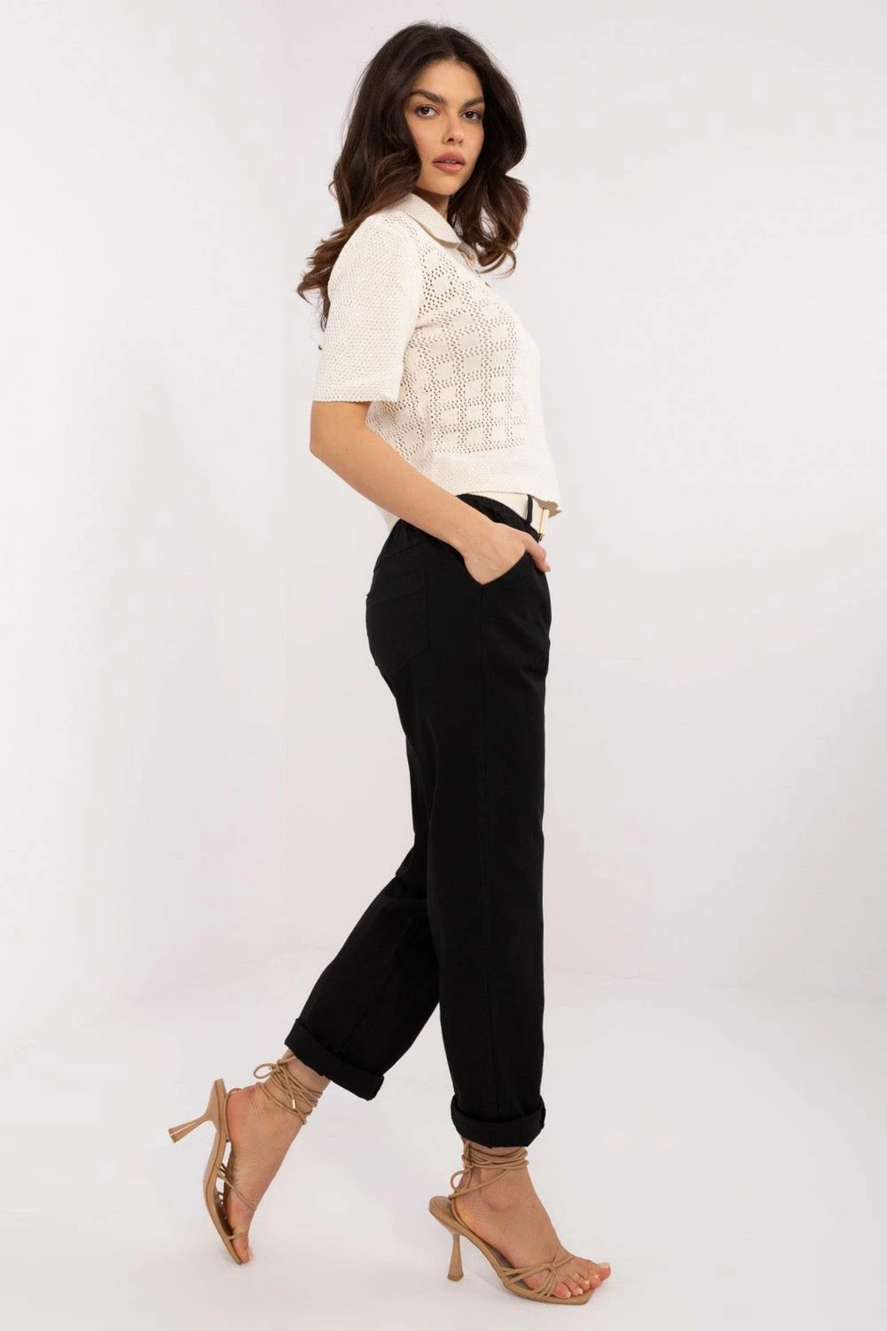 Hlače ženske Italy Moda 208689, črne