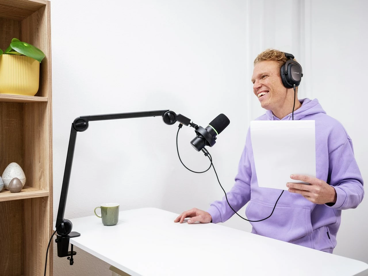 Kondenzatorski mikrofon GXT 255+ Onyx Trust za PC, črn