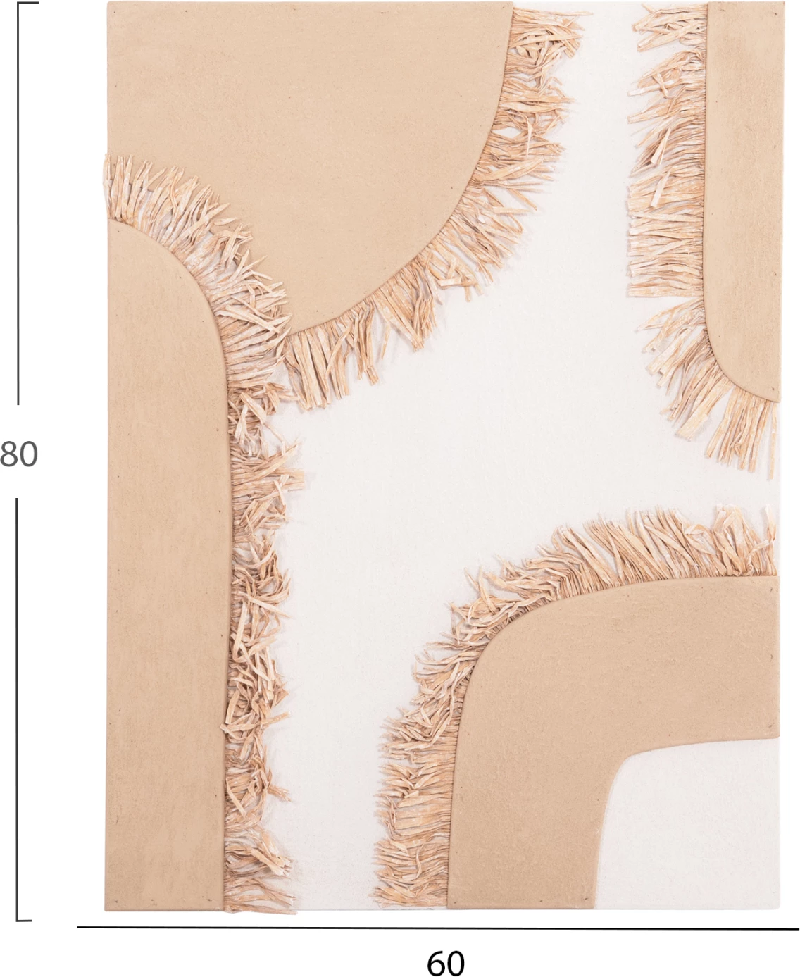 Pravokotni stenski dekorativni panel serije Santorini FH4533 MDF v barvi umazano bele-rjave barve-dekor v bež 60x4.5(debelina)x80Hcm