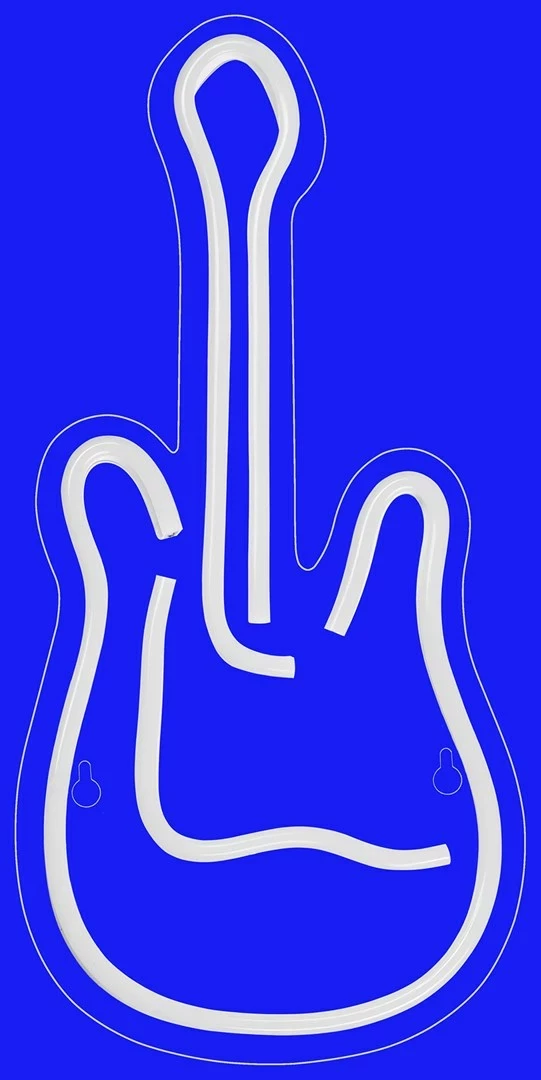 LED dekoracija v obliki kitare, Actis Neon Guitar, večbarvna