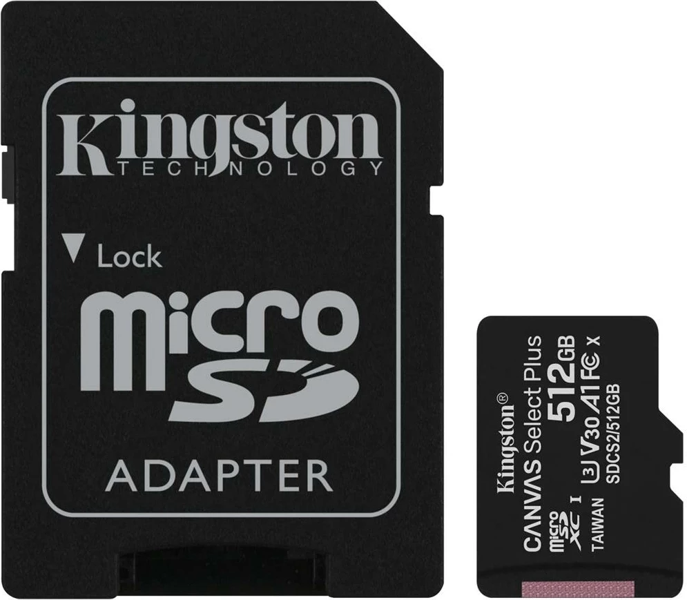 MicroSD kartica 512GB Classe 10 Kingston SDCS2/512GB s SD adapterjem