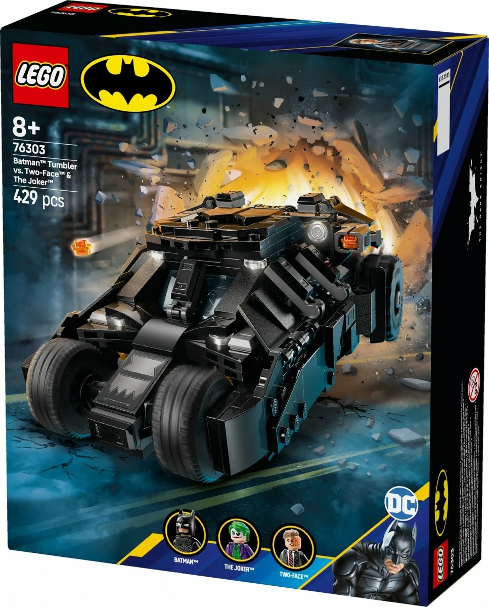 Set gradnje Batmobile Tumbler LEGO 76303, 429 kosov, za otroke, plastika