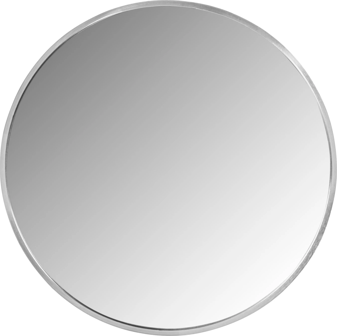 Okroglo stensko ogledalo FH9582.40 aluminijast okvir v srebrni barvi Φ50x3 cm