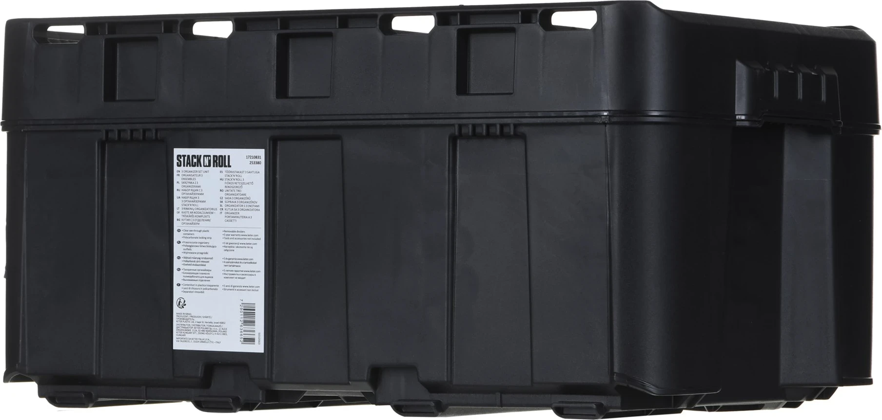 Kutinа za orodje Stack'N'Roll s 3 organizatorji, črna KETER