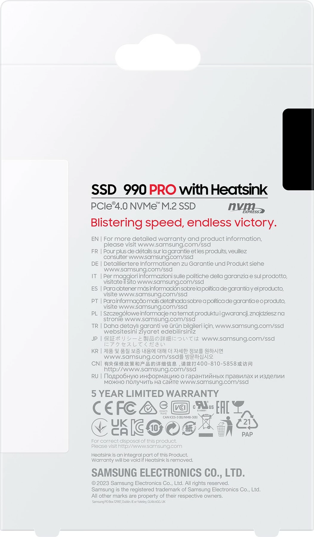 SSD visokih zmogljivosti, Samsung 990 PRO, 4 TB, M.2 2280 PCIe x4 Gen4 NVMe SSD visokih zmogljivosti, Samsung 990 PRO, 4 TB, M.2 2280 PCIe x4 Gen4 NVMe