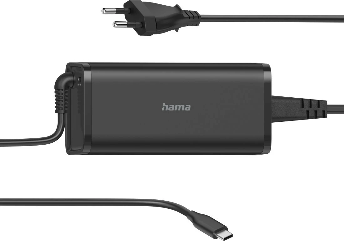 Univerzalni napajalni adapter Hama 200007, USB-C, 92W, za prenosnik/ tablico/ telefon, črn