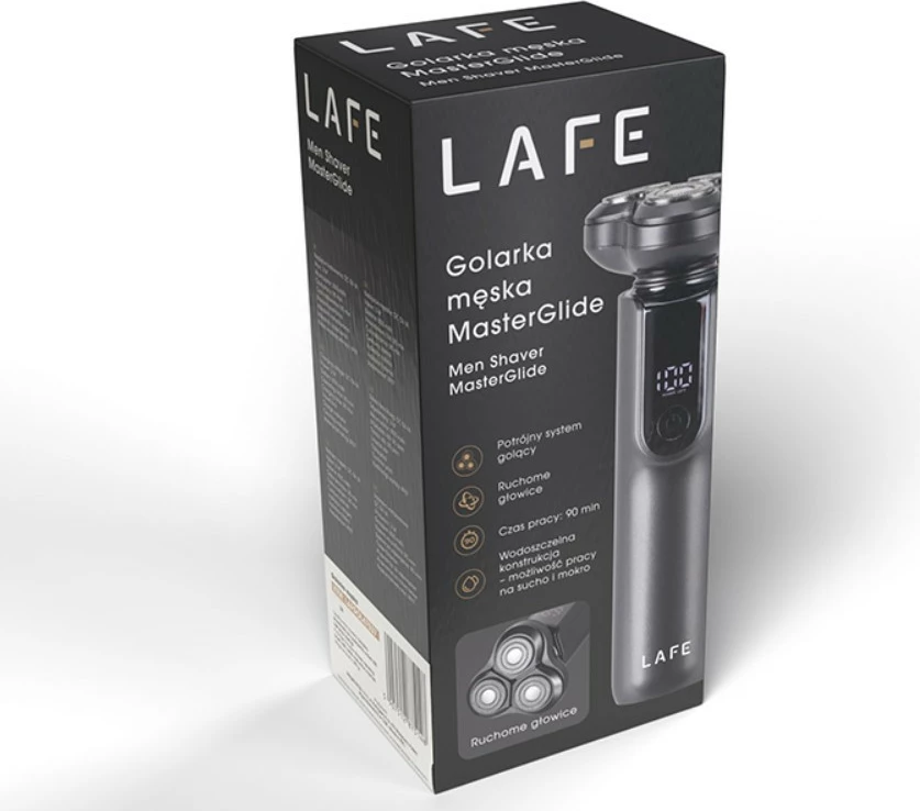 Brivnik Lafe MasterGlide, 90 min baterija, mokro in suho, trojni sistem britja, črn