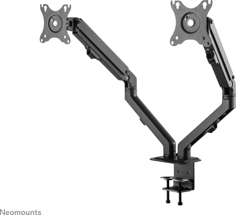 Nosilec za dva monitorja Neomounts FPMA-D650DBLACK, 17–27 palcev, nastavljiva višina z gas spring, črn Nosilec za dva monitorja Neomounts FPMA-D650DBLACK, 17–27 palcev, nastavljiva višina z gas spring, črn