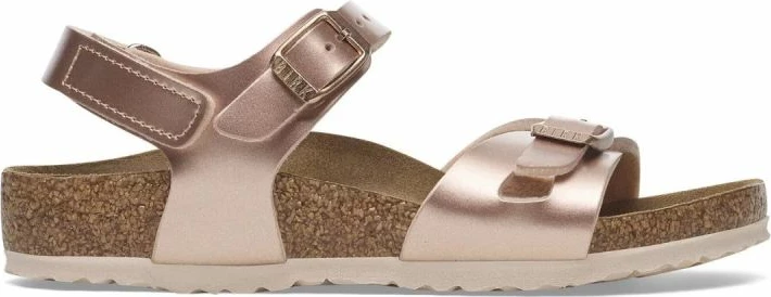 Otroške sandale, Birkenstock, zlate in rožnate