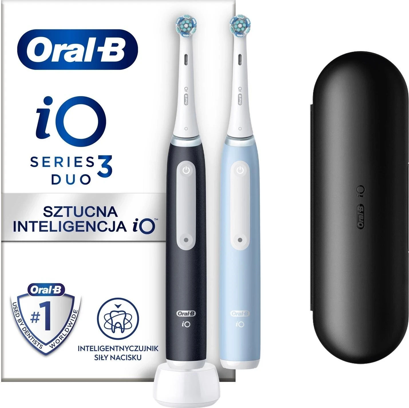 Magnetna zobna ščetka iO 3, Oral-B, črno/modra