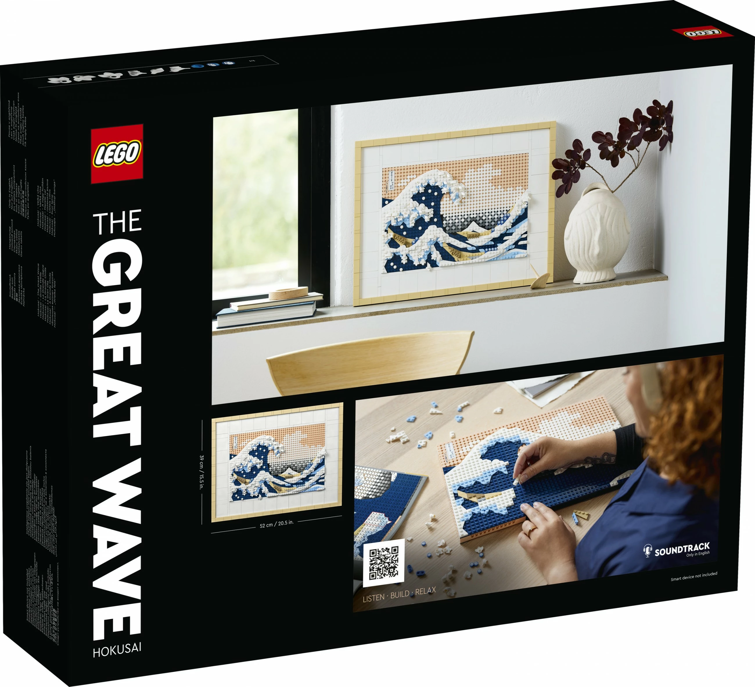 Reprodukcija umetnine The Great Wave Hokusai, set LEGO Art, 1810 kosov, večbarvno
