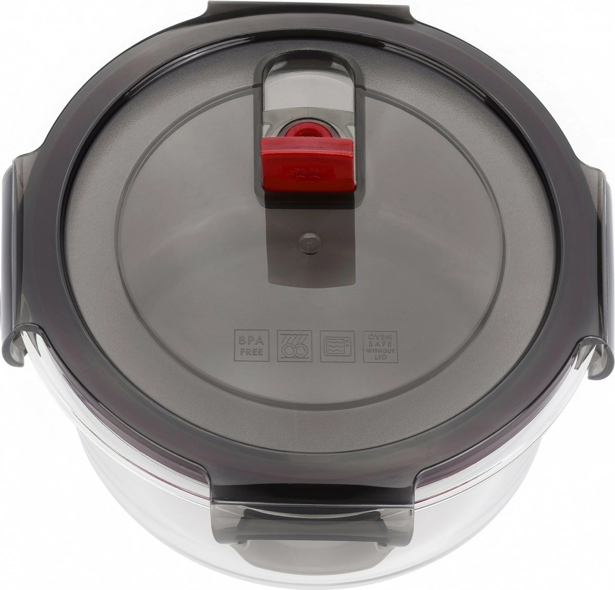 Steklena posoda za živila Zwilling Gusto 600 ml, črna/rdeča/prosojna