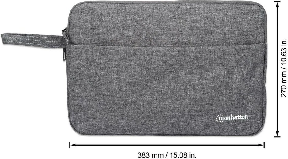 Etui za prenosnik MANHATTAN Seattle 14,5 inč, poliester, vodoodporen, siva
