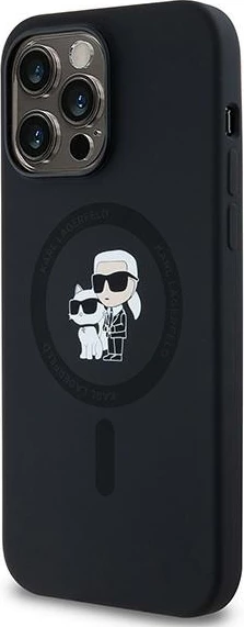 Silikonski ovitek za telefon Karl & Choupette MagSafe za iPhone 14 Pro, Karl Lagerfeld, črn