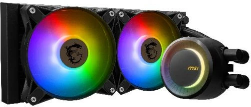 Tekočinsko hlajenje za procesor MSI MAG CORELIQUID E240, 240 mm, 2x ARGB ventilator, črno