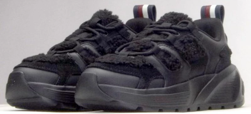 Ženske čevlje Fur Fashion Runner, Tommy Hilfiger, črne
