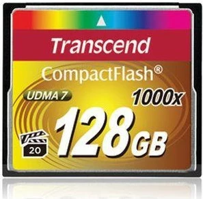 Kartica za pomnilnik Transcend CompactFlash 1000x 128GB, MLC, 160 MB/s, črna