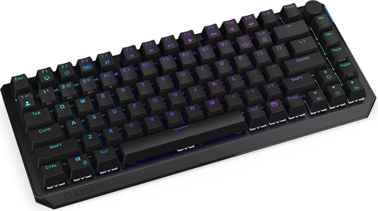 Brezžična igralna tipkovnica Endorfy Thock Red, USB-C, črna