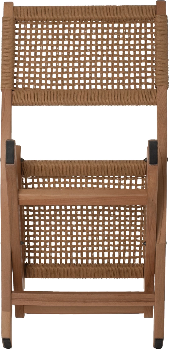 Zložljiv stol iz bukovega lesa in vrvi v naravni barvi 47x58x84Hcm.FH9411.01