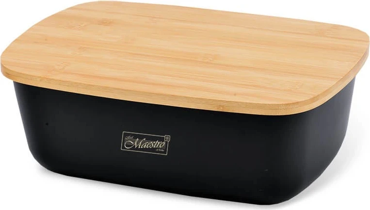 Kovček za kruh Maestro MR-1776, črn