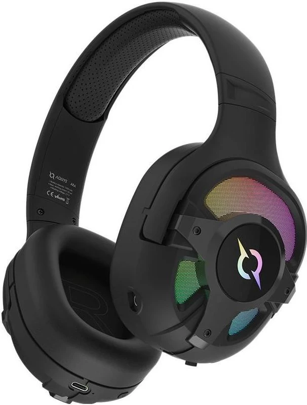 Brezžične in žične igralne slušalke AQIRYS ARA, črne